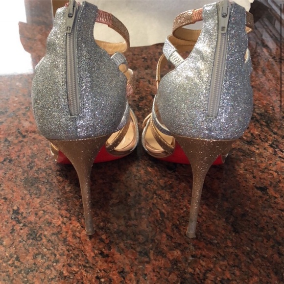 Christian Louboutin Gold Silver Mariniere Glitter - Picture 9 of 13